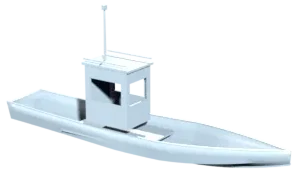 Boat 85 Cabin — 8.50 × 1.85 × 3.54 m