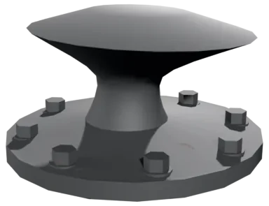 Bollard 250t — 1.28 × 1.33 × 0.70 m