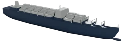 Container Neopanamax — 370.33 × 51.25 × 65.94 m